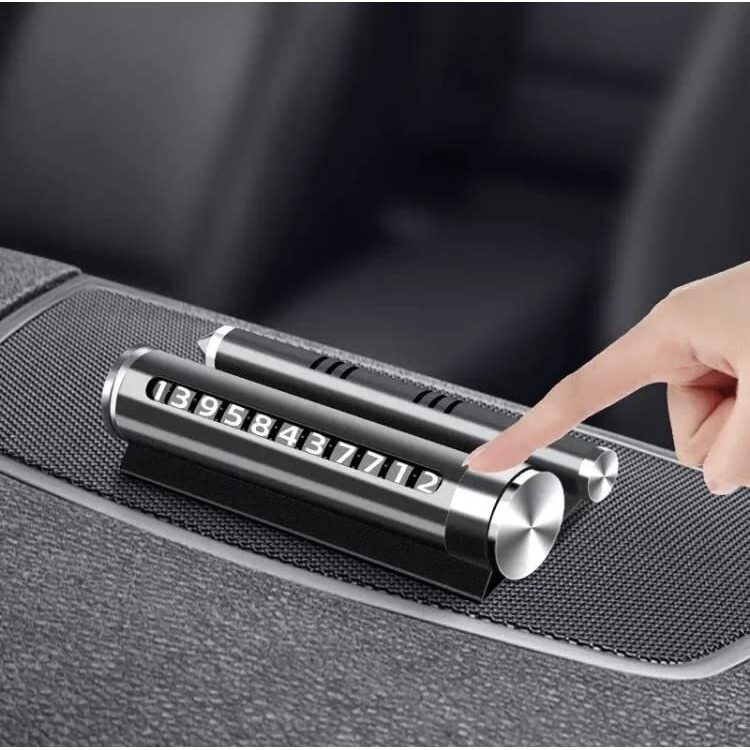 Xiexie Car Parking Mobile Number Display - Mobile Number Display For Car, Temporary Car Parking Mobile Number Display With Changeable Numbers.With Mobile Holder.(Black)