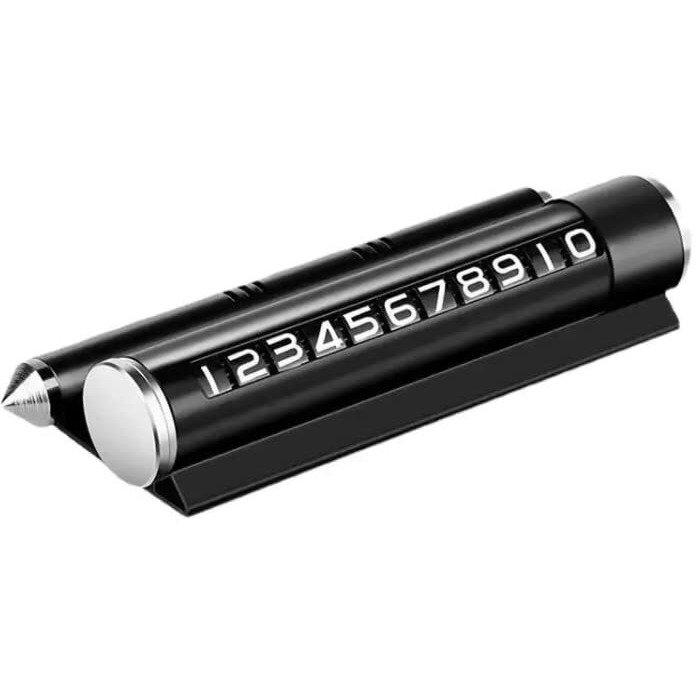 Xiexie Car Parking Mobile Number Display - Mobile Number Display For Car, Temporary Car Parking Mobile Number Display With Changeable Numbers.With Mobile Holder.(Black)