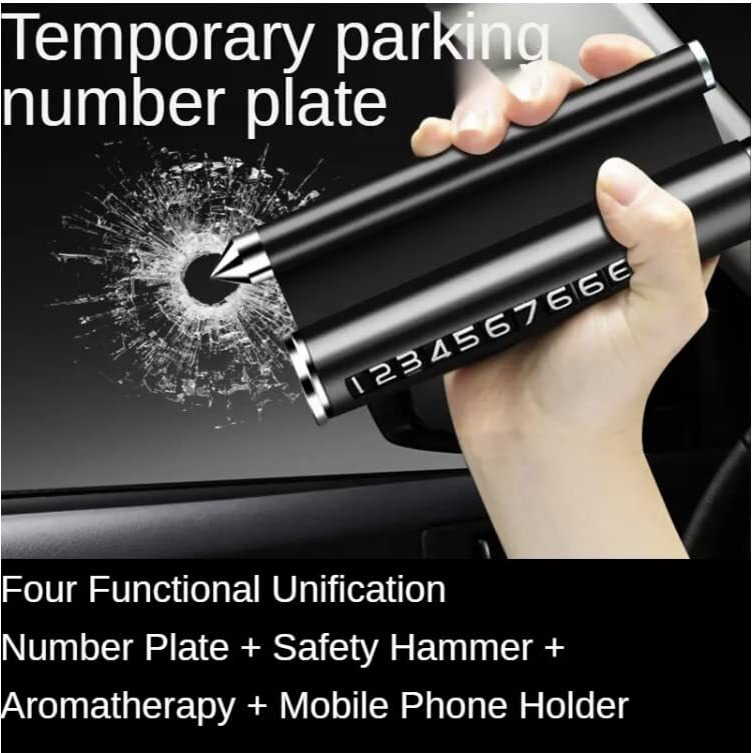 Xiexie Car Parking Mobile Number Display - Mobile Number Display For Car, Temporary Car Parking Mobile Number Display With Changeable Numbers.With Mobile Holder.(Black)