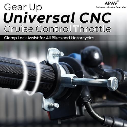 Apav Cruise Controller/Accelerator Controller - Universal Throttle Gripper Lock Assist For Motorcycles/Bikes- Relieves Wrist Stress On Long Rides