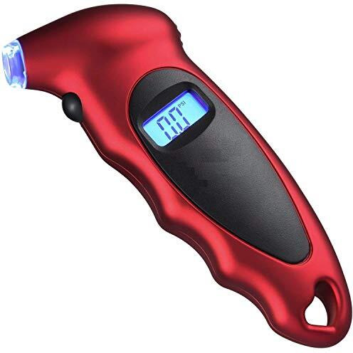 Hsr Car Accessories Digital Tyre Pressure Gauge 150 Psi 4 Settings For Car Truck Bicycle With Back Lit Lcd And Non-Slip Grip
