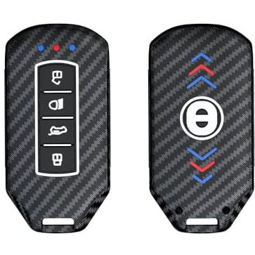 Keyzone Abs Car Key Cover For Tata Curvv, Curvv Ev Smart Key (Black)