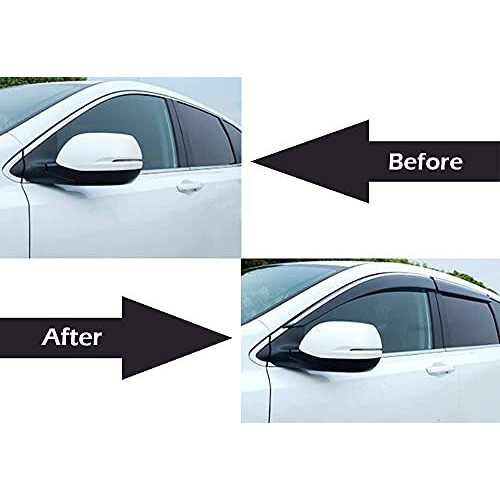 Car Elegance Car Rain Wind Door Visor Side Window Deflector For -Chevrolet-Beat -Set Of 4 Pcs