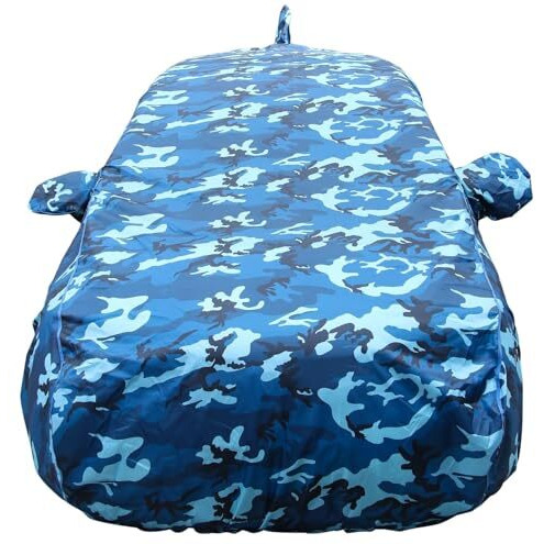 Autofact 100% Waterproof Car Body Cover Compatible With Tata Nexon (2017 To 2023), With Mirror And Antenna Pockets,4 X 4 American Matty, Long Lasting Durable Material, Camouflage Airforce Look