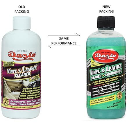 Dazlo Vinyl Leather Cleaner + Conditioner (300Ml) | 2-In-1 Formula | Gently Cleans, Shines, Protects Car Interiors, Dashboard, Seat, Doors, Plastic & Rubber Parts, Leather Rexine Jacket Sofa Handbag