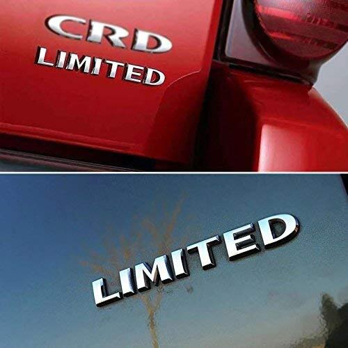 Automaze Metal Limited Letter 3D Car Sticker Logo, 1.57 X 3.93 X 3.93 Inches, Chrome