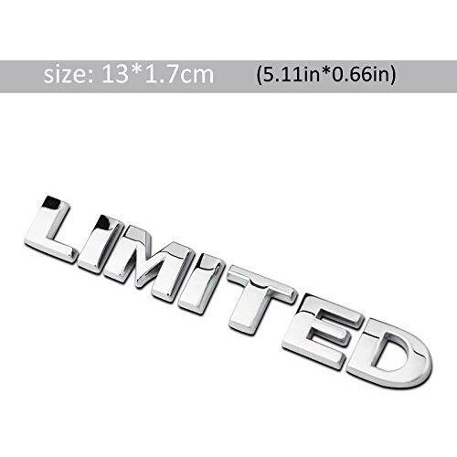 Automaze Metal Limited Letter 3D Car Sticker Logo, 1.57 X 3.93 X 3.93 Inches, Chrome
