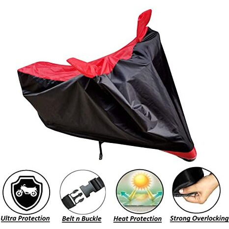Auto Hub Tvs Raider 125 Waterproof Bike Cover - Body Cover For Raider 125 (Black, Red)
