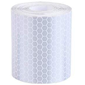 Glowtail 2 Inch (50.8 Mm) X 5 Meter (16 Feet) High Intensity Water Proof Conspicuity Warning Reflective Radium Conspicuity Tape Sticker White