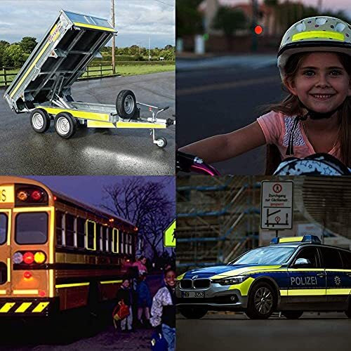 Glowtail 2 Inch (50.8 Mm) X 5 Meter (16 Feet) High Intensity Water Proof Conspicuity Warning Reflective Radium Conspicuity Tape Sticker White
