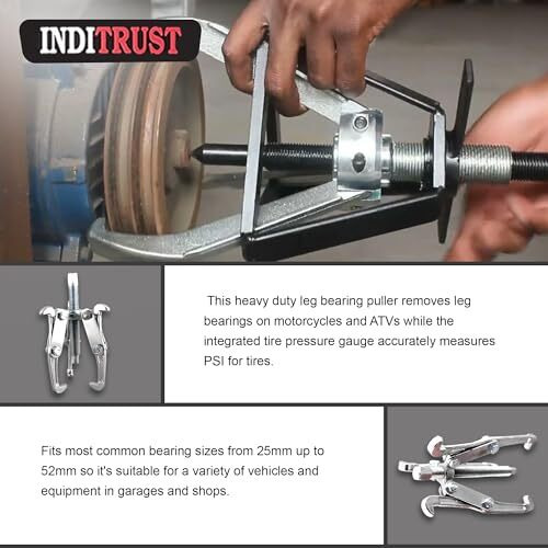 Inditrust New 4 Inch 3 Leg Bearing Puller Lever Tool (13 Cm)