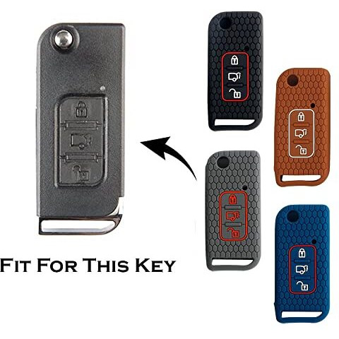 Keycare Silicone Key Cover Compatible For Xuv500 Flip Key (Black)