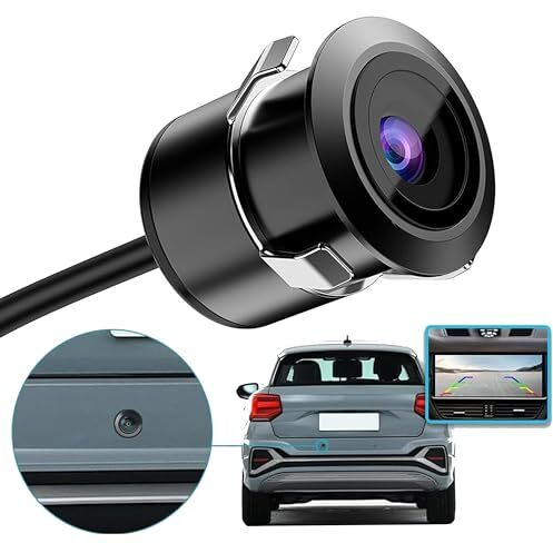 Roxila Hd 1080P 2-In-1 Car Reverse/Side View Camera | Fish Eye, Wide-Angle, Night Vision, Ip168 Waterproof | 2 Installation Options | Compatible With Android Monitors & Ahd Systems