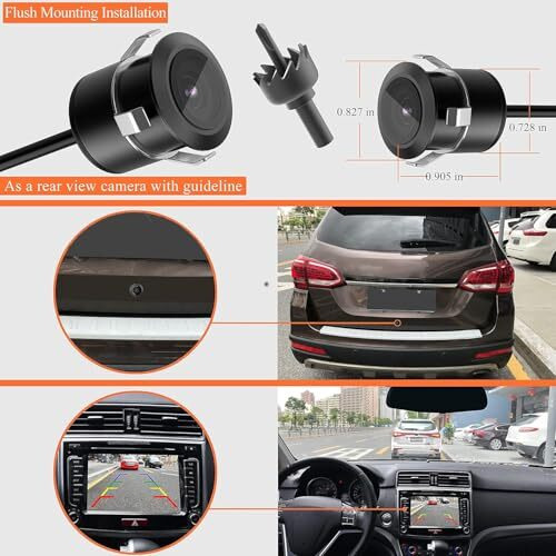 Roxila Hd 1080P 2-In-1 Car Reverse/Side View Camera | Fish Eye, Wide-Angle, Night Vision, Ip168 Waterproof | 2 Installation Options | Compatible With Android Monitors & Ahd Systems