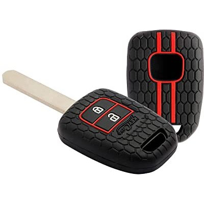 Keycare Silicone Key Cover Compatible For Wr-V, City, Jazz, Amaze 2014+ Models (Black)