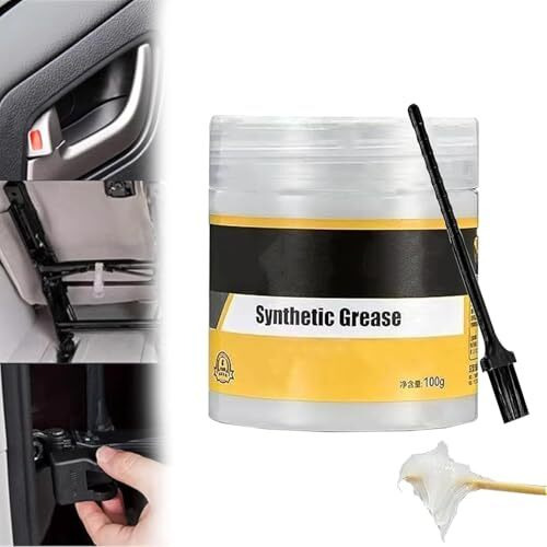 Multi-Purpose Synthetic Grease With Brush For All Automotive - Long Lasting Lubrican Grease For Car Door,Sunroof Hinges, Slideways,Wheel Bearing Maintenance All Heavy Dut Vehicle [100Gm]