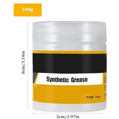 Multi-Purpose Synthetic Grease With Brush For All Automotive - Long Lasting Lubrican Grease For Car Door,Sunroof Hinges, Slideways,Wheel Bearing Maintenance All Heavy Dut Vehicle [100Gm]
