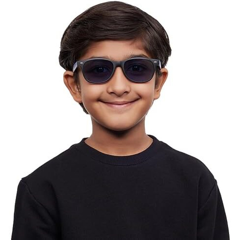 Hooper By Lenskart | Superhero Collection | Black Blue Full Rim Square Latest And Stylish Kids Sunglasses | 100% Uv Protected | For Boys & Girls (Age 5-8 Yrs) | Lk S16250