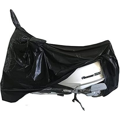 Ridershine Waterproof Scooty/Scooter/Bike Cover Double Mirror Pocket With Over Lock Protection For Access 125 (Black)