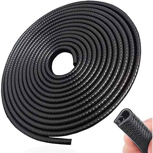 Evercozy Multi Car Door Edge Guards 16Ft 5M U Shape Edge Trim Seal Protector Rubber Clips Fit Car Door Seal Strip Edge Guard Universal Fit Rubber