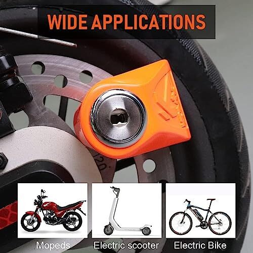 Auto Hub Stainless Steel Anti Theft Wheel Lock, Heavy Duty Disc Brake Lock For Bikes(Mix Color) Assorted