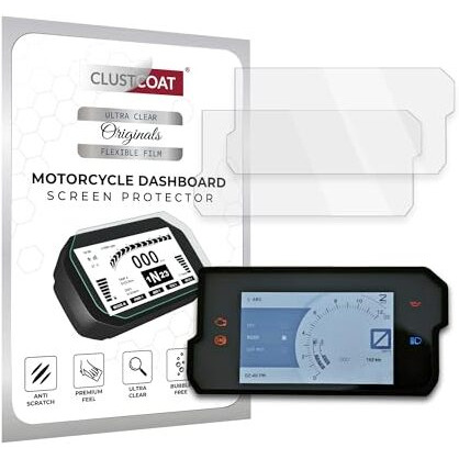 Clustcoat Ultra Clear Motorcycle Dashboard Instrument Cluster Screen Protector For Ktm Duke 390 2017+ / 390 Adventure 2020+ / Rc 390 2022+ (2 Pcs)