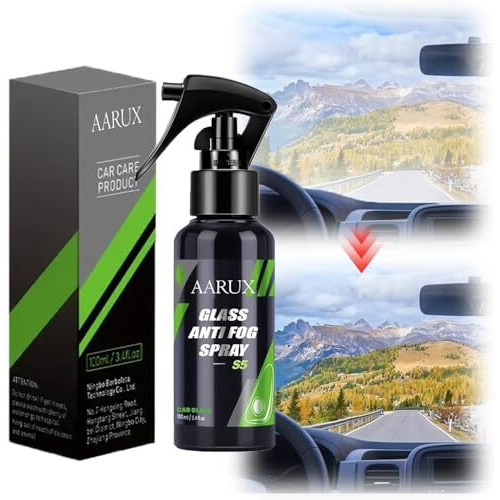 Kanisya Car Glass Cleaner Anti Fog Spray(100Ml), Oil Film Remover For Car Window, Anti-Fog, Rainproof, Automotive Glass Cleaner, Hard Water Spot Remover, Car Windshield Cleaner, Helmet Visor Cleaner
