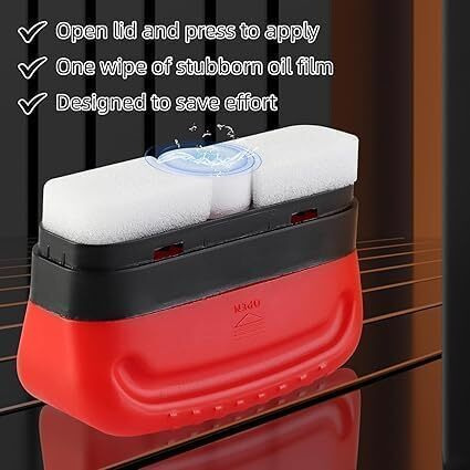 Rezova Automotive Oil Film Cleaning Brush & Glass Cleaning Board | Car Windshield Oil Film Removal Cleaner | Powerful Oil Film Remover For Enhanced Visual Clarity