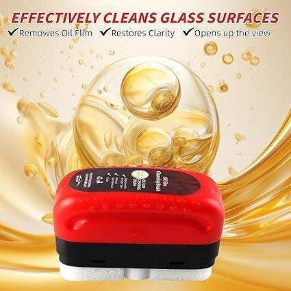 Rezova Automotive Oil Film Cleaning Brush & Glass Cleaning Board | Car Windshield Oil Film Removal Cleaner | Powerful Oil Film Remover For Enhanced Visual Clarity