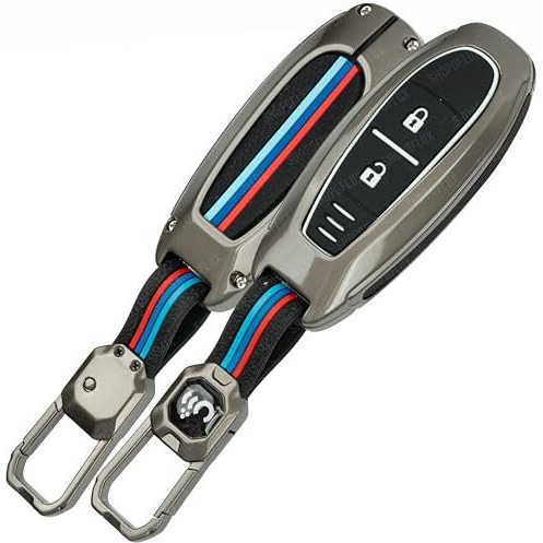 Shopoflux Metal Key Cover Compatible With Baleno | Breeza | S Cross | Ciaz | Swift 2 Button Smart Key (Pack Of 1)