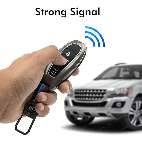 Shopoflux Metal Key Cover Compatible With Baleno | Breeza | S Cross | Ciaz | Swift 2 Button Smart Key (Pack Of 1)