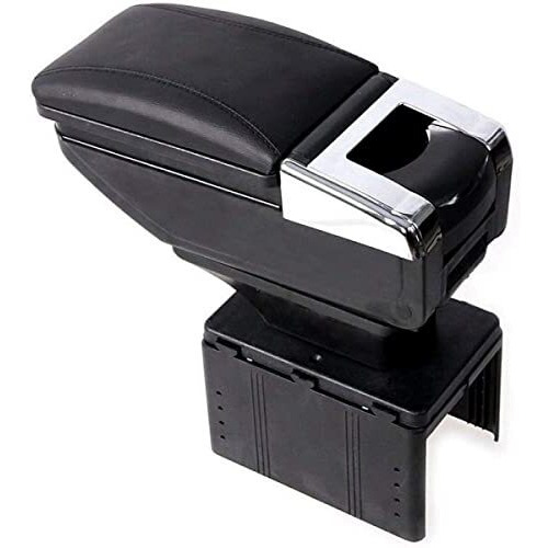 Oshotto Pu Leather Ar-01 Car Armrest Console Box Compatible With Maruti Suzuki Swift (Old) - Black