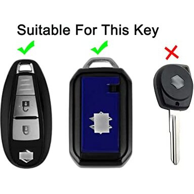 Greenworld Scratch Proof Fob Key Heavy Duty Keychain Compatible With Suzu-Ki/Dzire/Swift/Breeza/Scross/Baleno/Alto/Wagonr/Xpresso/Ciaz/Igni (Chrome Silver)