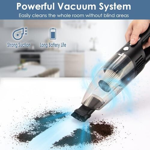 Rexera Wireless Handheld Portable Car Vacuum Cleaner 2 In 1 | Usb Rechargeable 2X High Power Cordless Mini Car Vacuum Cleaner Traveling Car And Home Dual Purpose Vacuum Cleaner (Multy)