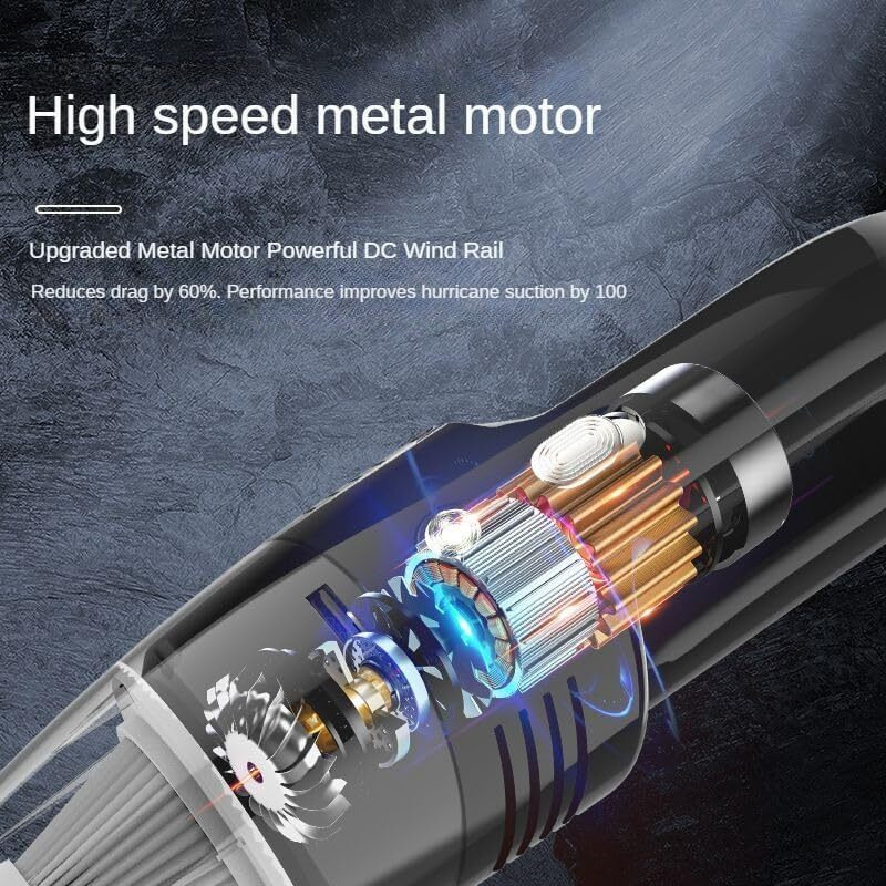 Rexera Wireless Handheld Portable Car Vacuum Cleaner 2 In 1 | Usb Rechargeable 2X High Power Cordless Mini Car Vacuum Cleaner Traveling Car And Home Dual Purpose Vacuum Cleaner (Multy)