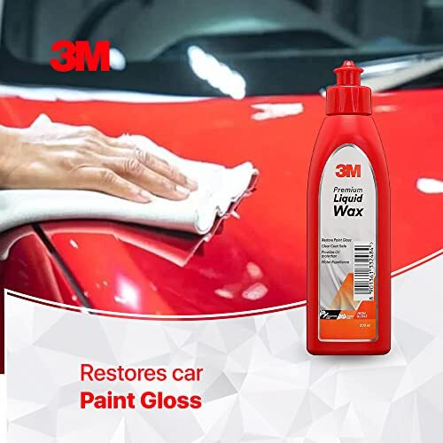 3M Combo Of Car Shampoo (1 L) And Liquid Wax | Remove Dirt With High Foam Shampoo | Restore Gloss With Car Liquid Wax