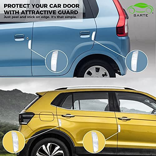 Sarte Car Door Edge Guard Scratch Protector For All Cars (Chrome Finish)