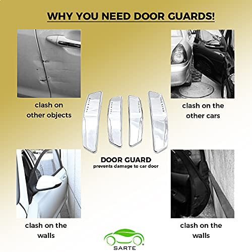 Sarte Car Door Edge Guard Scratch Protector For All Cars (Chrome Finish)