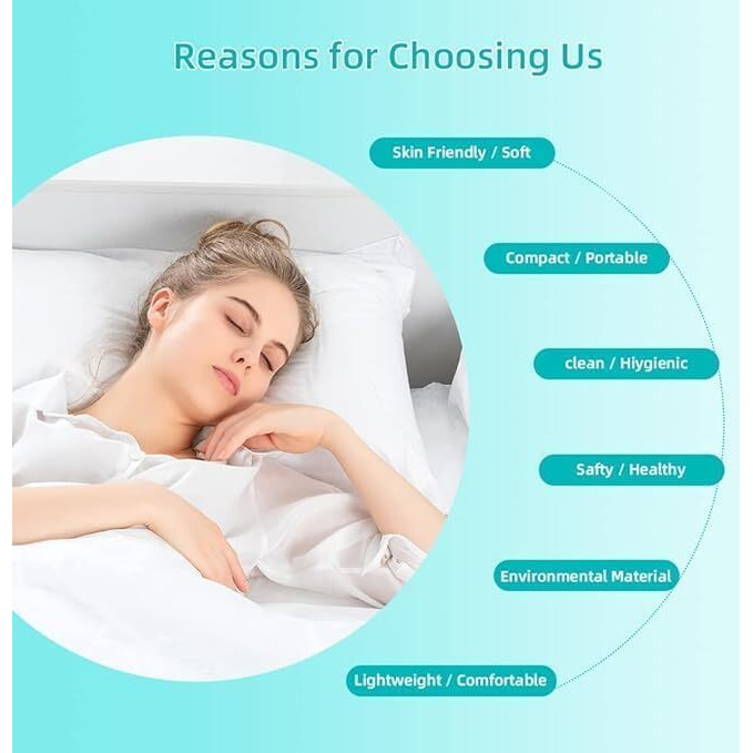 Kinjoru Disposable Bed Sheets Set For Hotel & Travel  Fitted Travel Sheets With Waterproof Quilt Cover & 2 Pillowcases  Soft, Portable Bedding For Hotel, Hospital, & Travel  4-Piece Pack