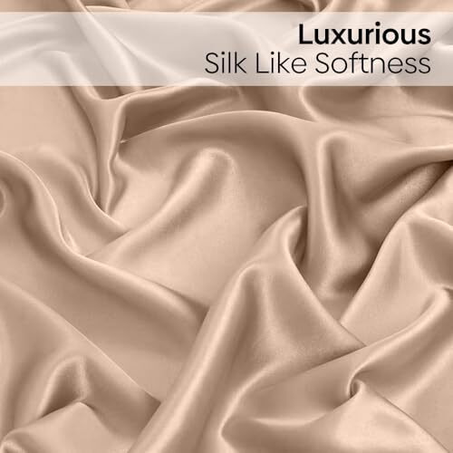 Haus & Kinder Premium Satin Royale Golden Sand Bedsheets, King Flat Bedsheet With 2 Pillow Cover Set, 300 Tc For Summers/Winter, Gift For Couples, Romantic Dates, Wedding