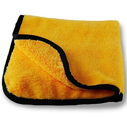 Auto Hub 800 Gsm Heavy Microfiber Cloth For Car Cleaning And Detailing, Dual Sided, Extra Thick Plush Microfiber Towel Lint-Free, 40Cm X 40Cm, Pack Of 1, Multicolor