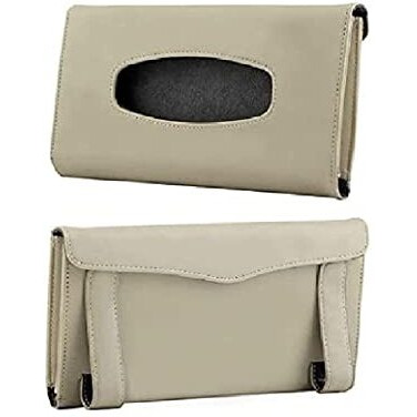 Detachi Car Tissue Holder, Sun Visor Napkin Holder, Car Visor Tissue Holder, Tissue Holder For Car (Beige)