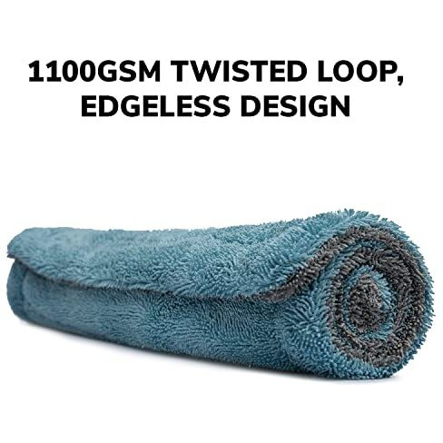 Shinexpro Microfiber Cloth For Car - Puremagic 1100 Gsm Twisted Loop Super Absorbent Towel - Edgeless Design With Plush Pile, Lint Free Cloth For Drying & Detailing, Transparent
