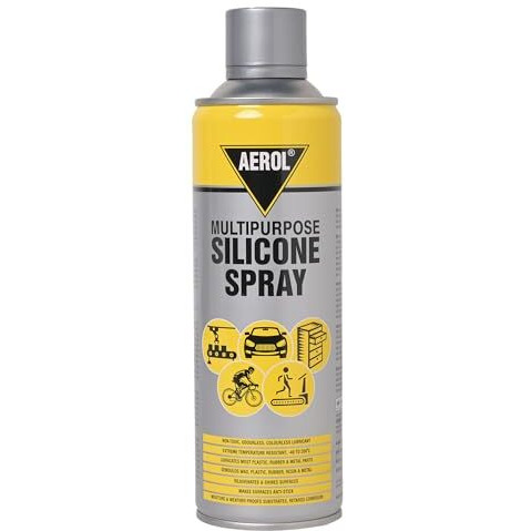 Aerol Silicone Lubricant Spray, Grade 70 (300G/513 Ml) Odourless, Colourless & Non-Toxic Lubricant, Rejuvenates & Shines Surfaces, Lubricates Most Plastic, Rubber & Metal Parts