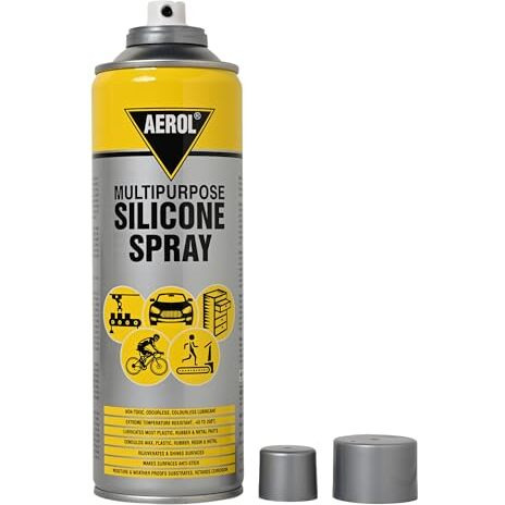 Aerol Silicone Lubricant Spray, Grade 70 (300G/513 Ml) Odourless, Colourless & Non-Toxic Lubricant, Rejuvenates & Shines Surfaces, Lubricates Most Plastic, Rubber & Metal Parts