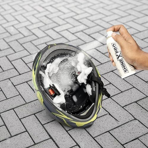 Shinexpro Helmet Cleaner Spray - 125Ml - Anti-Bacterial Foaming Helmet Cleaner Spray, Safe For Skin & Hair - Deep Cleans Helmet Interior & Removes Bad Odor