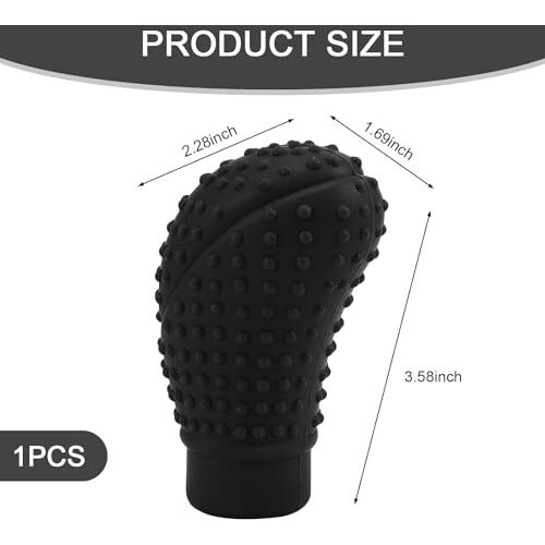 Sarte Car Gear Knob Protector Silicone Gear Shifter Cover For Anti-Scratch Car Gear Knob Cover And Dust Proof Nonslip Gear Cover For Car Universal Fit Silicon Car Gear Knob Stylish- Hockey (Black)