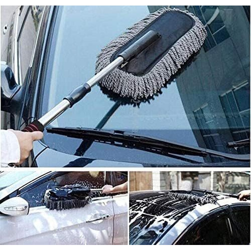 Alwafli Car Duster Car Cleaning Accessories Kit 5 Pcs Set Interior & Exterior Car Cleaning Detailing Brush Scratch & Lint Free Car Cleaning Cloth Car Ac Vent Cleaner Brush For Car, Suvs (5)