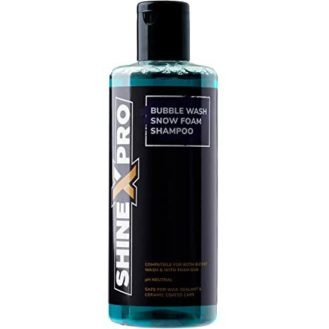 Shinexpro 300Ml Foam Car Wash Shampoo Concentrate - Ph Neutral, Thick Suds With Shine Enhancing Formula - Bubblewash Car Foam Shampoo That Works With Both Bucket Wash And Foam Cannon