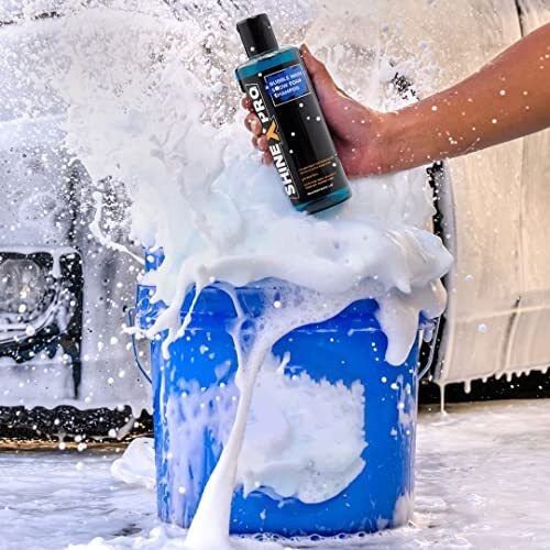 Shinexpro 300Ml Foam Car Wash Shampoo Concentrate - Ph Neutral, Thick Suds With Shine Enhancing Formula - Bubblewash Car Foam Shampoo That Works With Both Bucket Wash And Foam Cannon